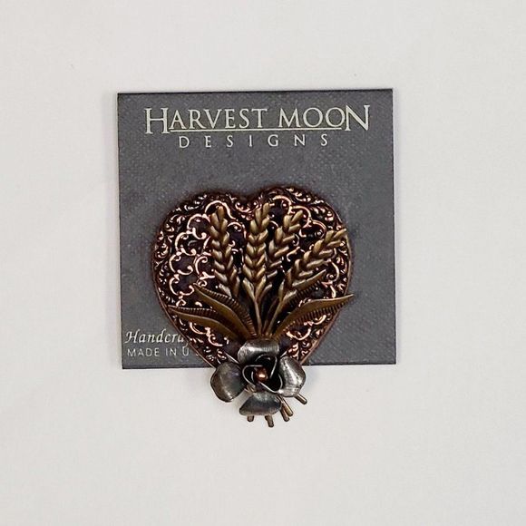 Harvest Moon Design Dress Pin - Picture 1 of 2